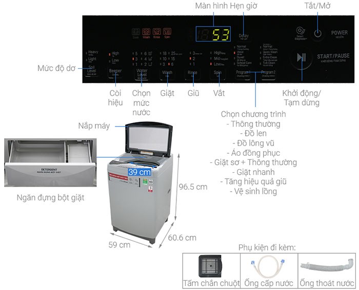 Image Máy giặt LG Inverter 10.5 kg T2350VS2M 3