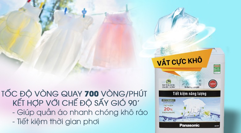Image Máy giặt Panasonic 7.6 kg NA-F76VG9HRV 5