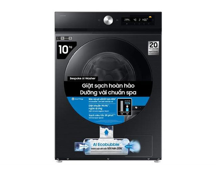 Máy giặt Samsung Bespoke AI EcoBubble Inverter 10 kg WW10DB7U34GBSV