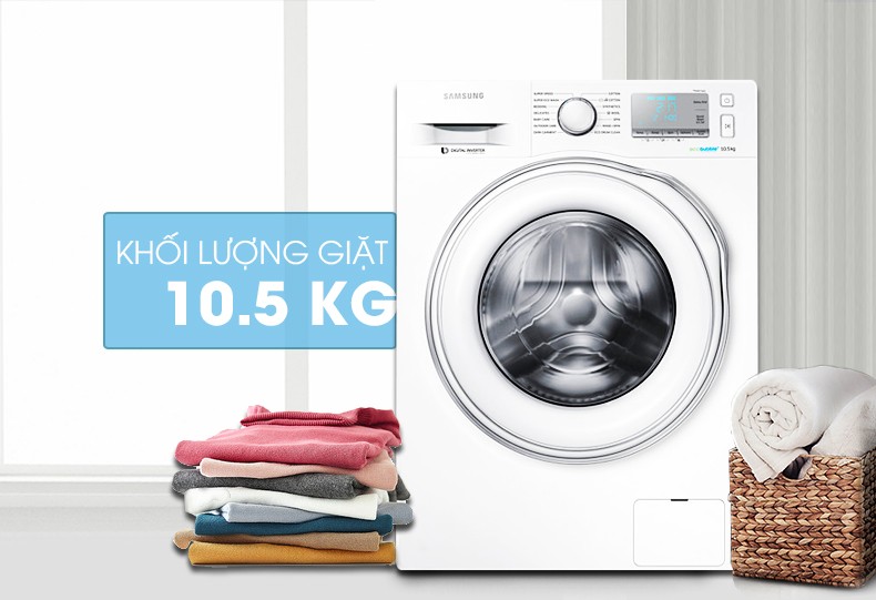 Image Máy giặt Samsung Inverter 10.5 kg WW10J6413EW/SV 3