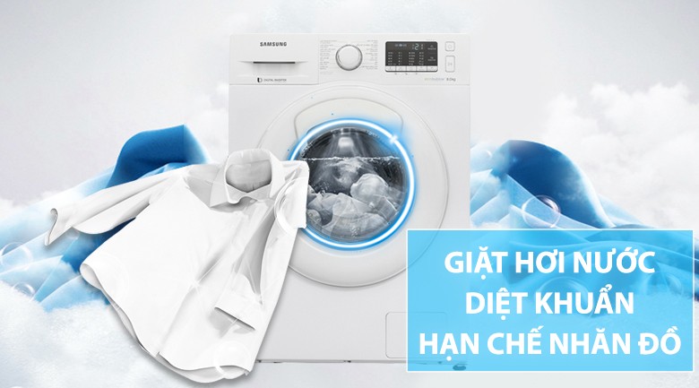 Image Máy giặt Samsung AddWash Inverter 8 kg WW80K52E0WW/SV 4