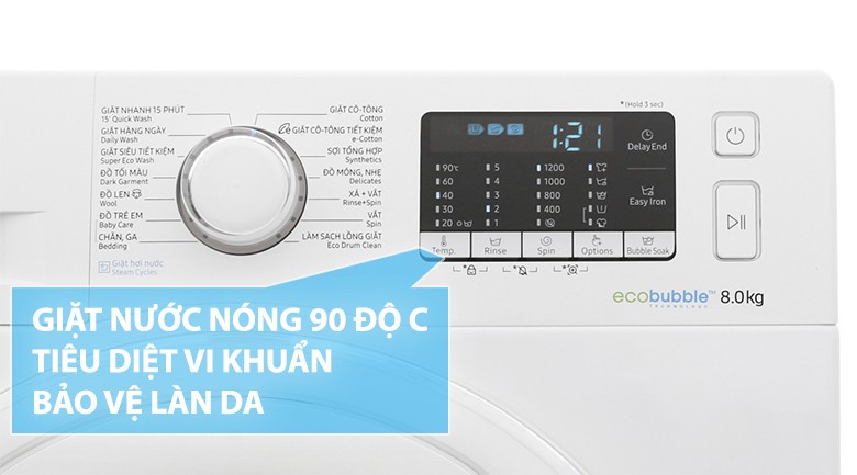 Image Máy giặt Samsung AddWash Inverter 8 kg WW80K52E0WW/SV 5