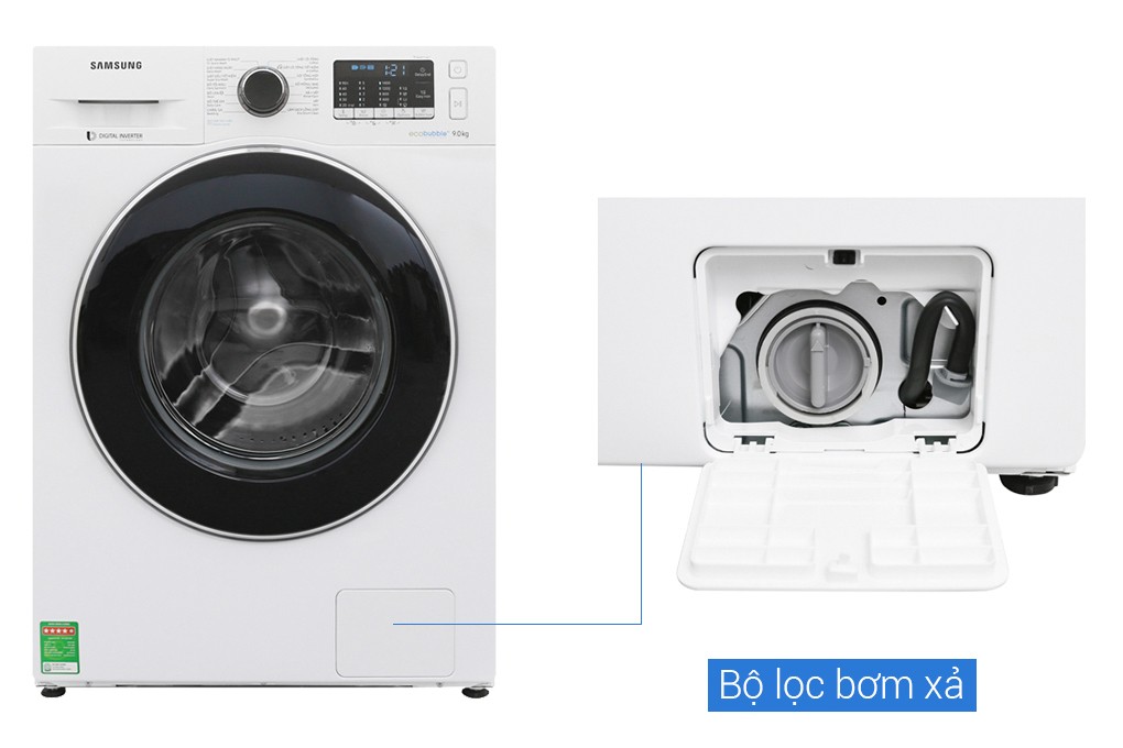 Image Máy giặt Samsung Inverter 9 kg WW90J54E0BW/SV 4