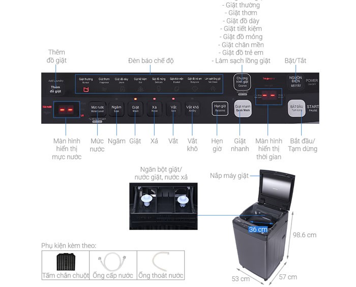 Image Máy giặt Sharp Inverter 7.5 Kg ES-Y75HV-S 4