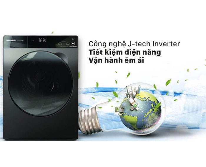 Image Máy giặt Sharp Inverter 9.5 Kg ES-FK954SV-G 3