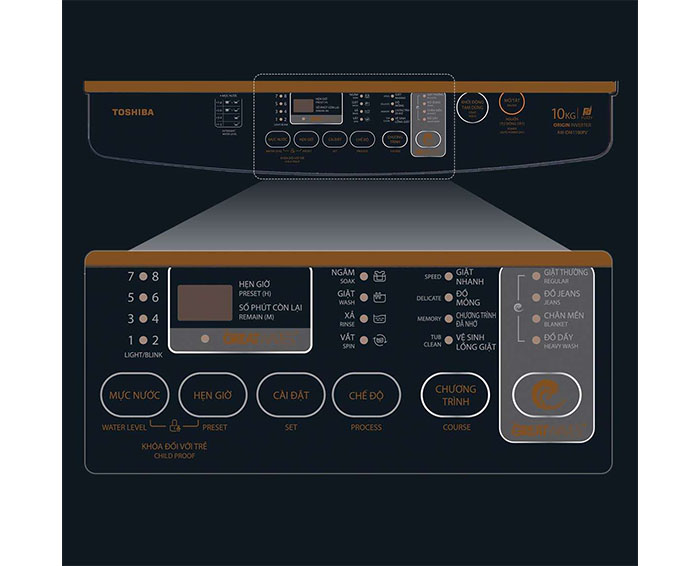 Image Máy Giặt Toshiba Inverter 10 Kg AW-DM1100JV(MK) 1
