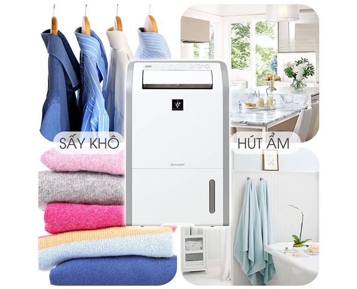 Image Máy hút ẩm và lọc không khí Sharp DW-D20A-W 2