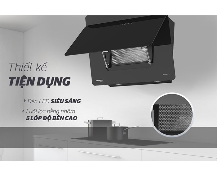 Image Máy hút mùi cao cấp kính vát Sunhouse Mama MMB6818-70 3