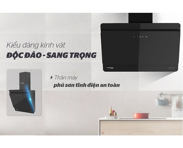 Image Máy hút mùi cao cấp kính vát Sunhouse Mama MMB6818-70 4