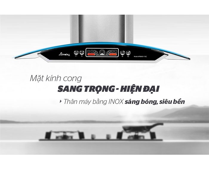 Image Máy hút mùi kính cong Apex APB6601-70C 4