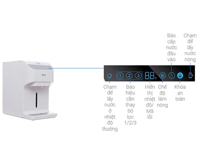 Image Máy lọc nước RO có nước nóng AOSmith AR75-A-S-H1 3 lõi 4