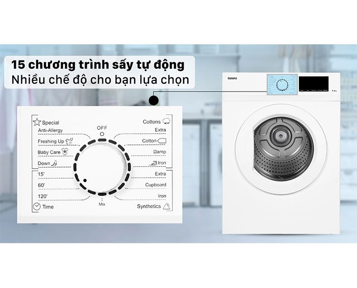 Image Máy sấy thông hơi Galanz 7 Kg DV-70T5C(W) 3
