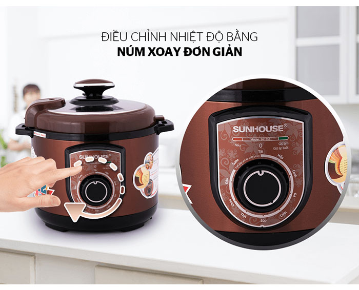 Image Nồi áp suất điện đa năng SUNHOUSE SHD1550 4