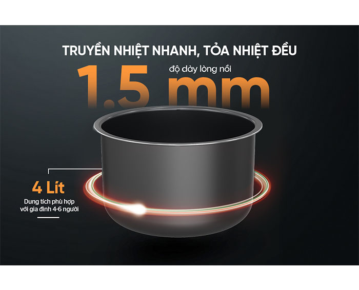 Image Nồi áp suất điện đa năng Sunhouse SHD1540 4 lít 3