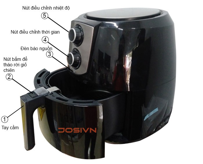 Image Nồi chiên không dầu 5.5 lít Liolux LIO-305 3