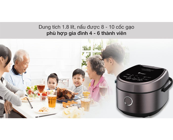 Image Nồi cơm điện tử 1.8 lít Casper CD-18RC01 2