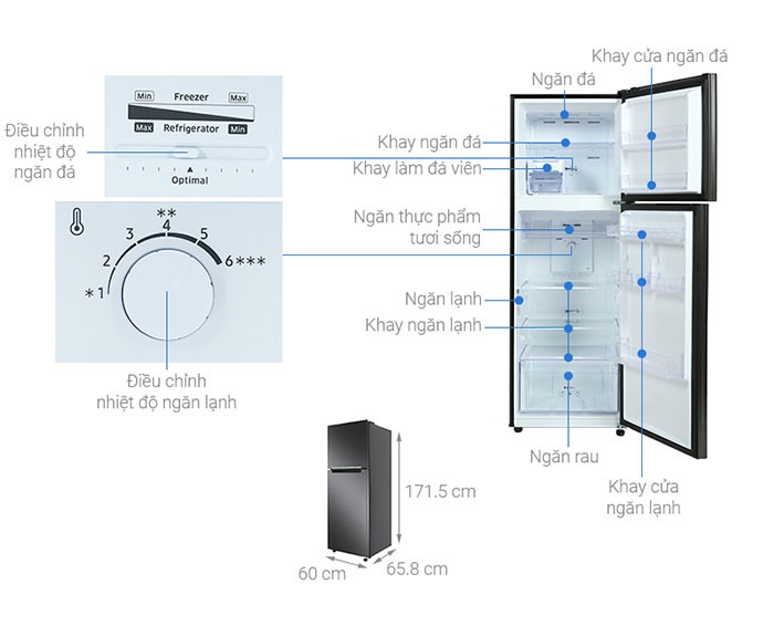 Image Tủ lạnh Samsung Inverter 322 Lít RT32K503JB1/SV 3