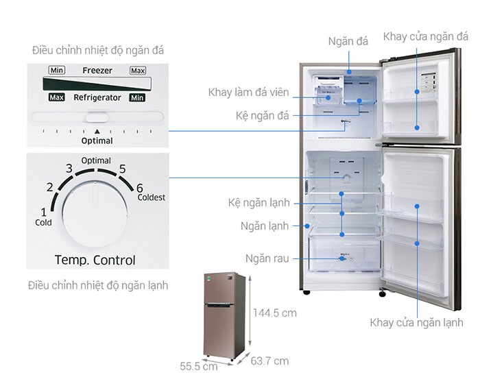Image Tủ lạnh Samsung Inverter 208 lít RT20HAR8DDX/SV 1