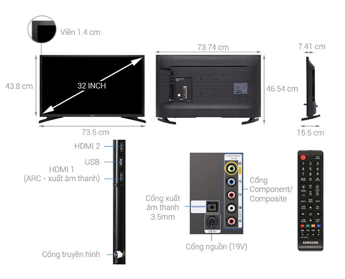 Image Tivi Samsung 32 inch UA32N4000 1