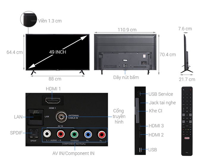 Image Smart Tivi TCL 49 inch L49S62 1