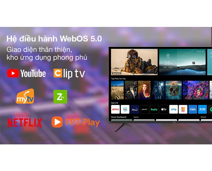 Image Smart Tivi Casper 50 Inch 4K 50UW6000 3