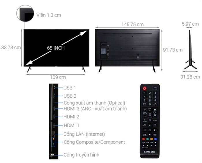 Image Smart Tivi Samsung 4K 65 inch UA65NU7100 1