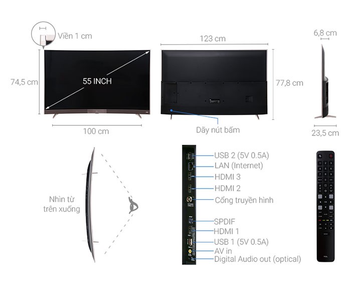 Image Smart Tivi TCL 55 inch L55P3-CF 6