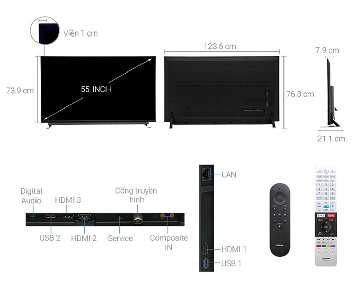 Image Android Tivi Toshiba 4K 55 inch 55U7750 3