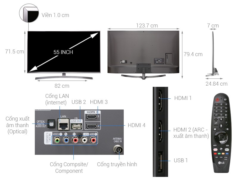 Image Smart Tivi LG 4K 55 inch 55UK7500PTA 3