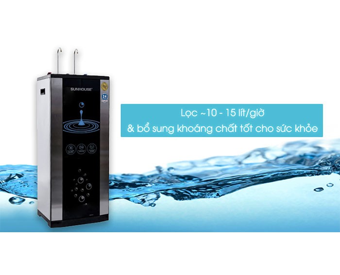 Image Máy lọc nước RO nóng lạnh Sunhouse SHR76210CK 10 lõi 3