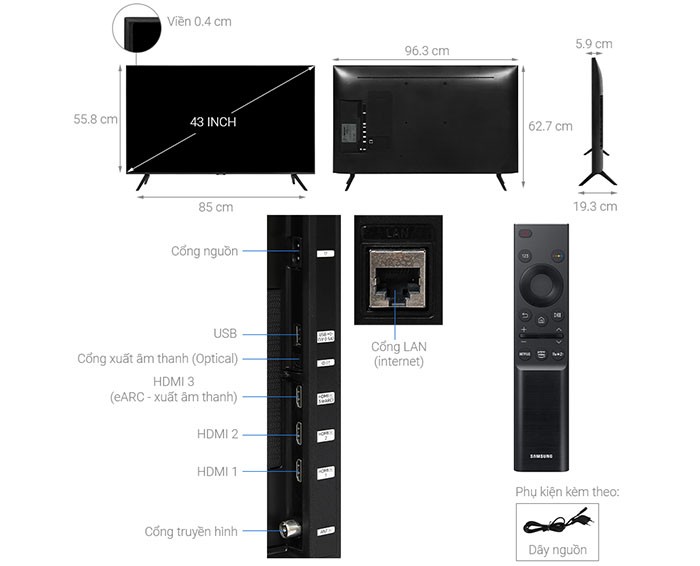 Image Tivi Samsung 4K Crystal UHD 43 inch UA43AU7200 1