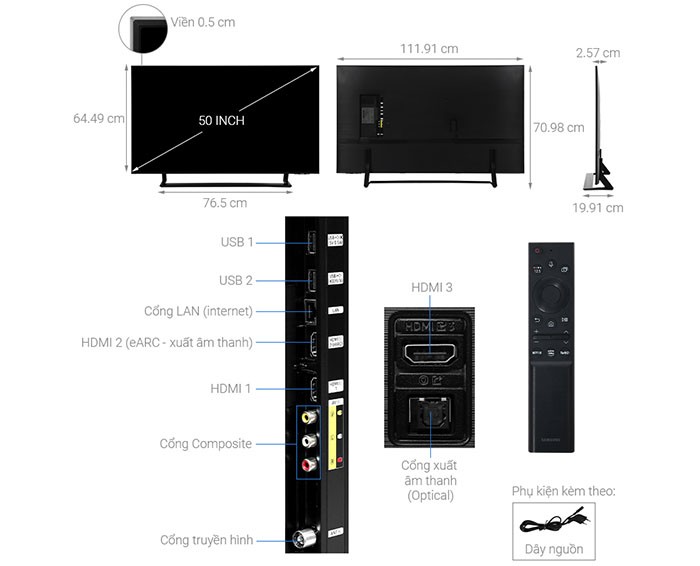 Image Tivi Samsung 4K Crystal UHD 50 inch UA50AU9000 1