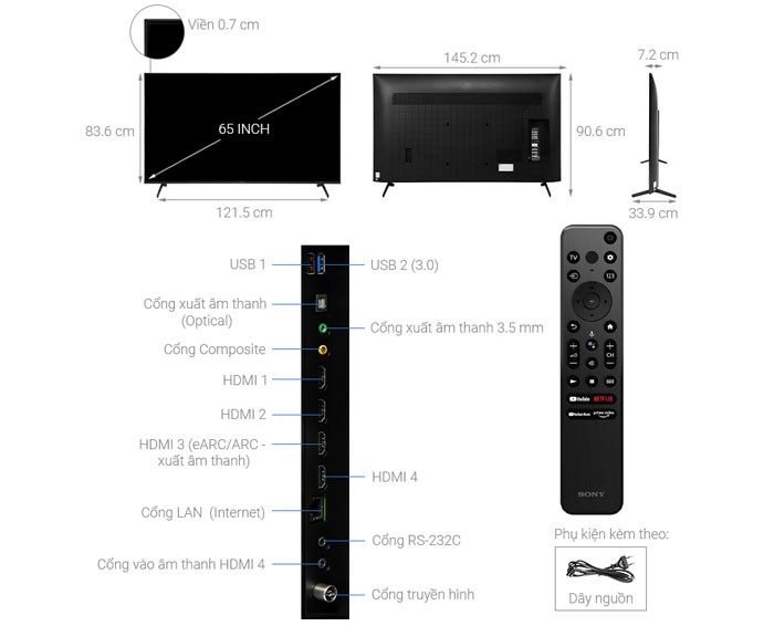 Image Google Tivi Sony 4K 65 inch KD-65X80K 4