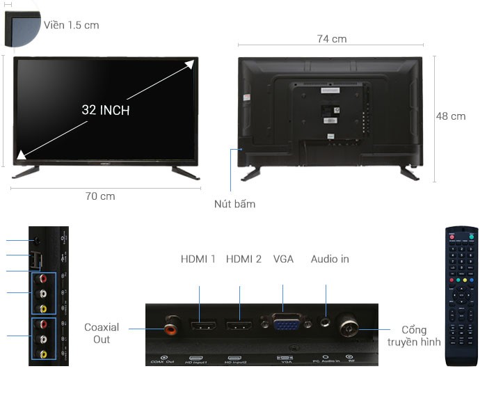 Image Tivi Asano 32 inch 32T2 1
