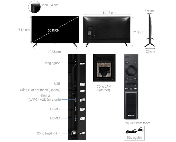 Image Smart Tivi Samsung 4K Crystal UHD 50 inch UA50AU7200 1