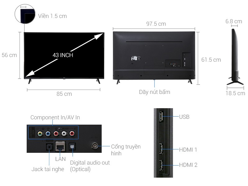 Image Smart Tivi LG 43 inch 43LJ553T 2
