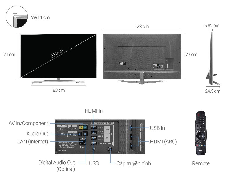Image Smart Tivi LG 4K 55 inch 55SJ800T 1