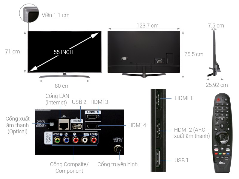 Image Smart Tivi LG 4K 55 inch 55UK6540PTD 2