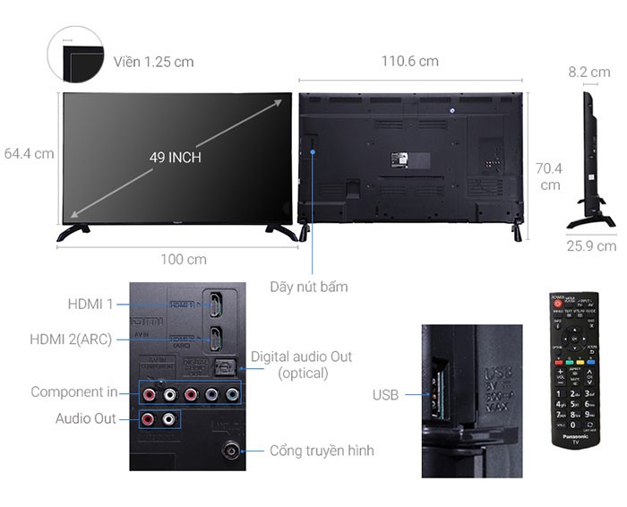 Image Tivi Panasonic 49 inch TH-49E410V 5