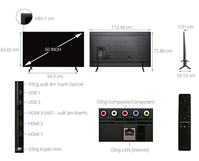 Image Tivi Samsung 4K 50 inch 50RU7250 UHD 1