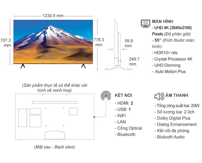 Image Tivi Samsung 4K 55 inch 55TU6900 UHD 2
