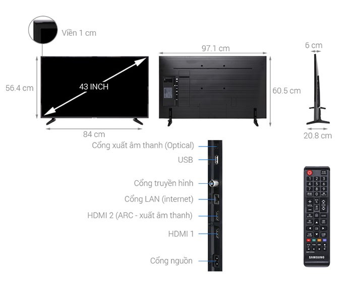 Image Smart Tivi Samsung 4K 43 inch UA43NU7090 4