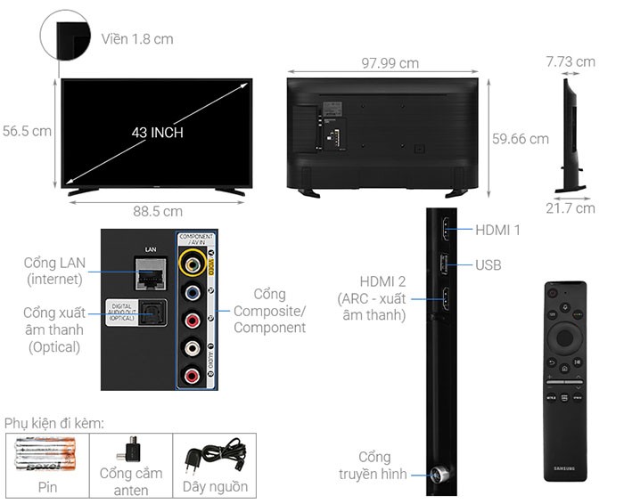 Image Smart Tivi Samsung 43 inch UA43T6500 2