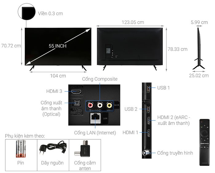 Image Tivi Samsung 4K 55 inch UA55TU8100 1