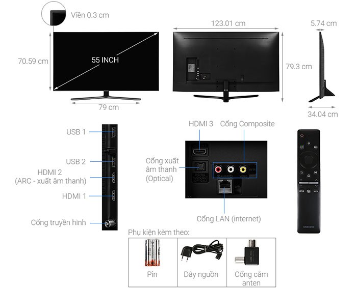 Image Smart Tivi Samsung 4K 55 inch UA55TU8500 1
