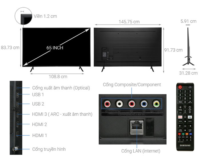 Image Tivi Samsung 4K 65 inch UA65RU7100 1