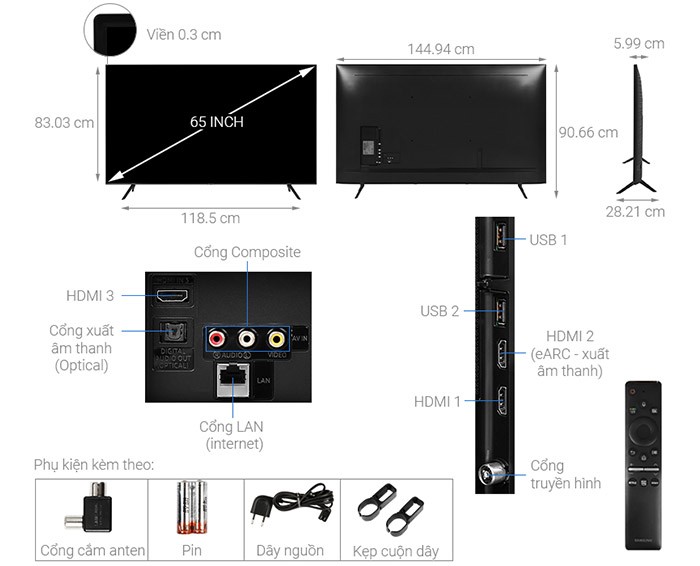 Image Tivi Samsung 4K 65 inch UA65TU8100 1