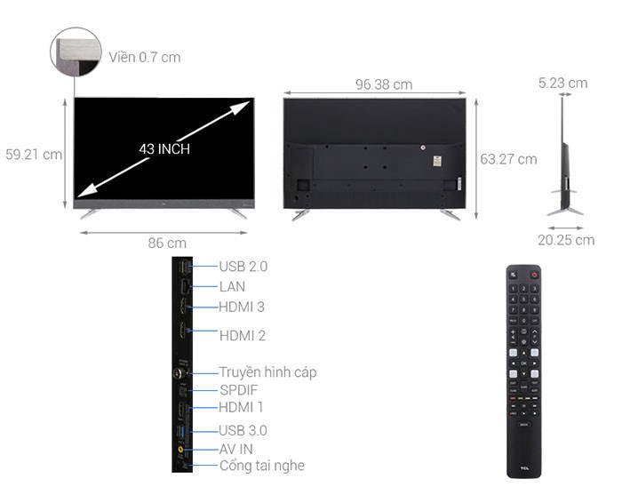 Image Smart Tivi TCL 4K 43 inch L43C2L-UF 5