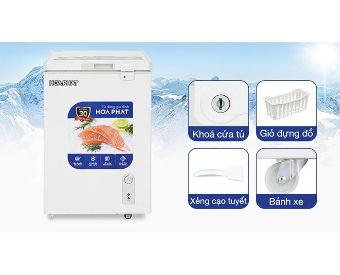 Image Tủ đông Hòa Phát 107 Lít HPF AD6107 1