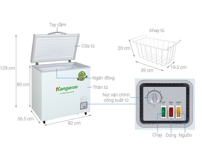 Image Tủ đông Kangaroo 140 lít KG 265NC1 2